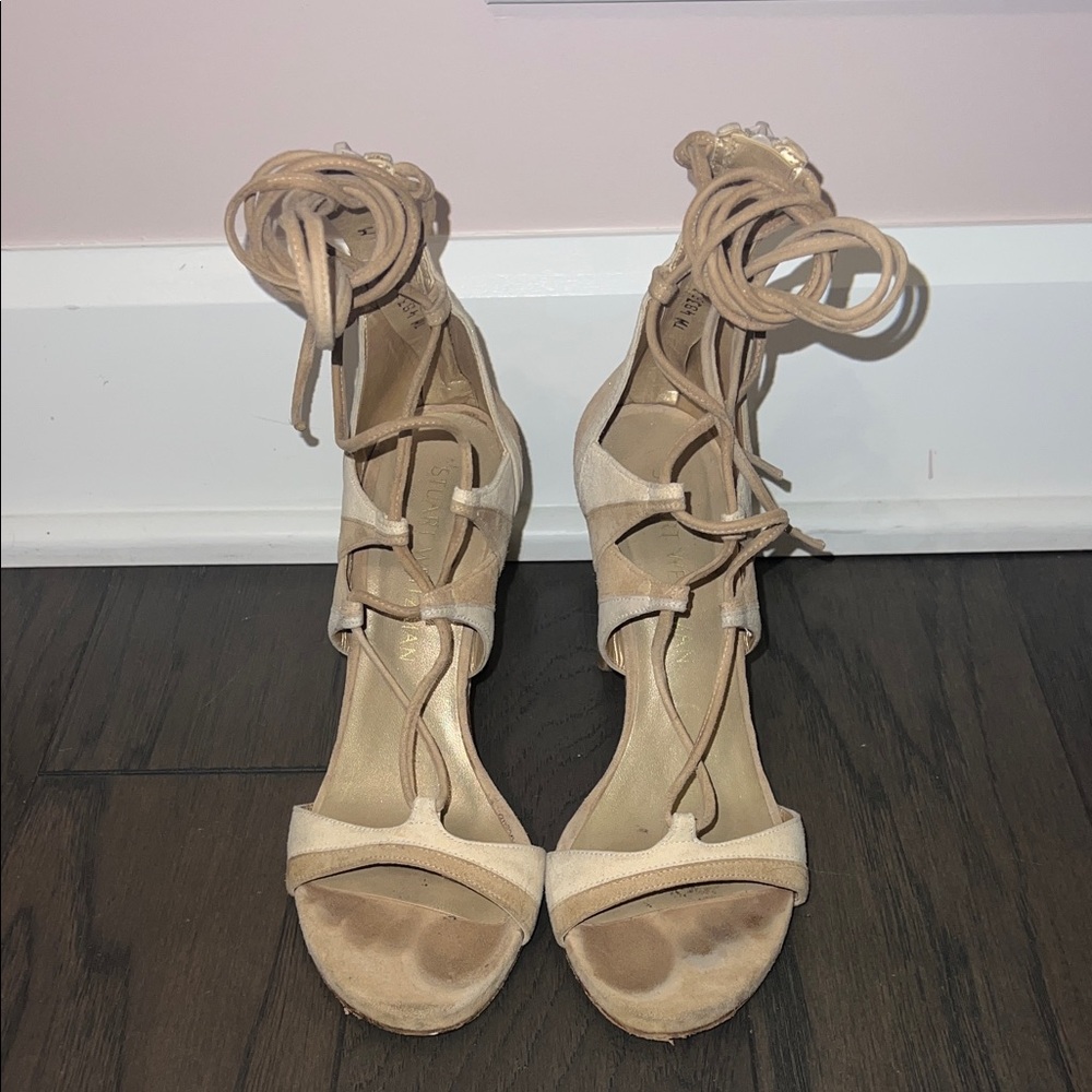 Stuart Weitzman Nude Strappy Sandals